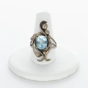 Sterling Silver and Aquamarine Ring